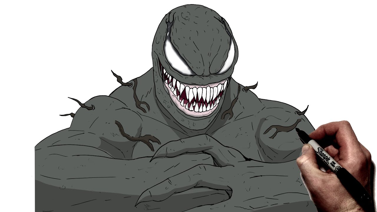 How To Draw Phage | Step By Step | Venom 3