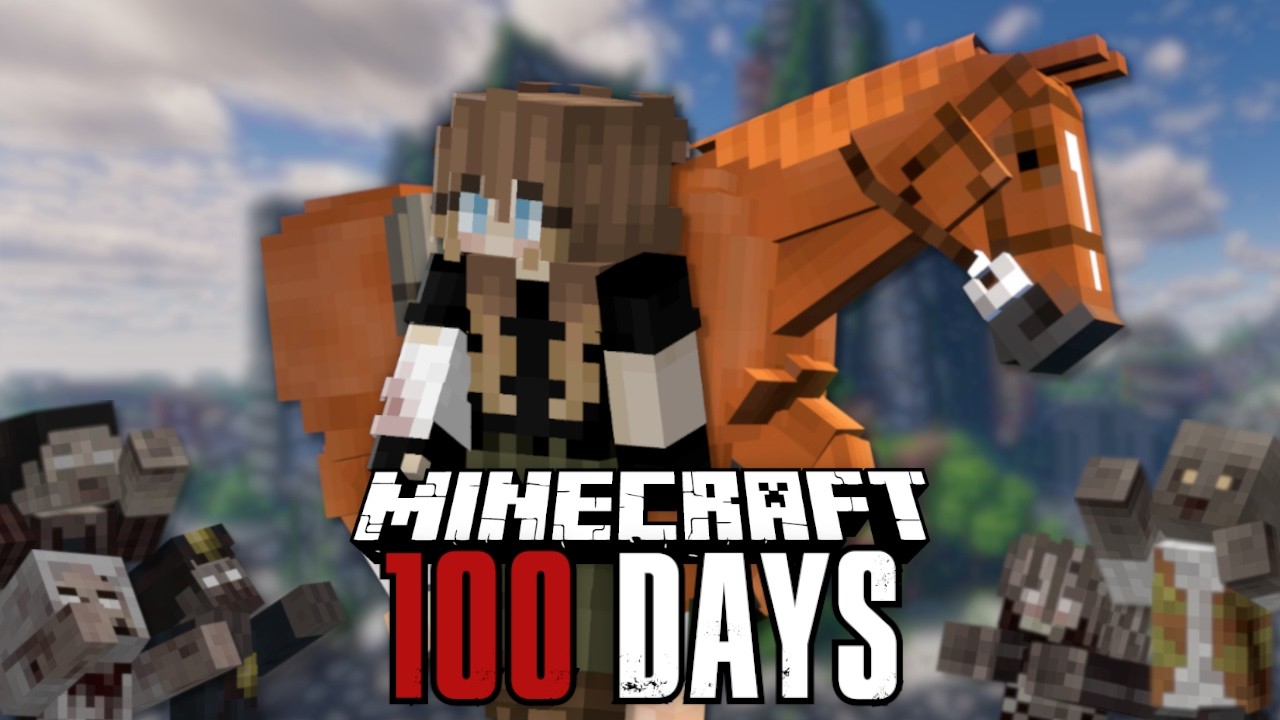WE SURVIVED 100 DAYS IN A MINECRAFT ZOMBIE APOCALYPSE (Horse Edition) | Pinehaven