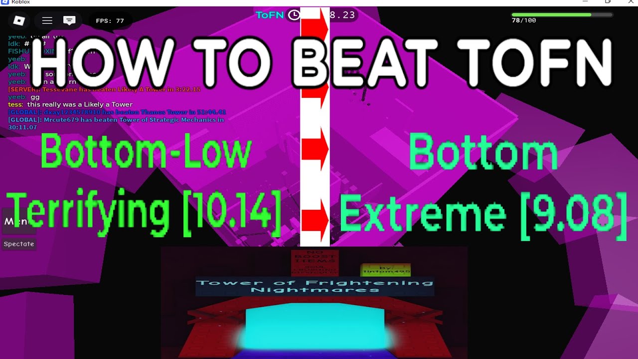 How to beat ToFN (as first Terrifying) | ALL SKIPS | Roblox EToH (REUPLOAD)