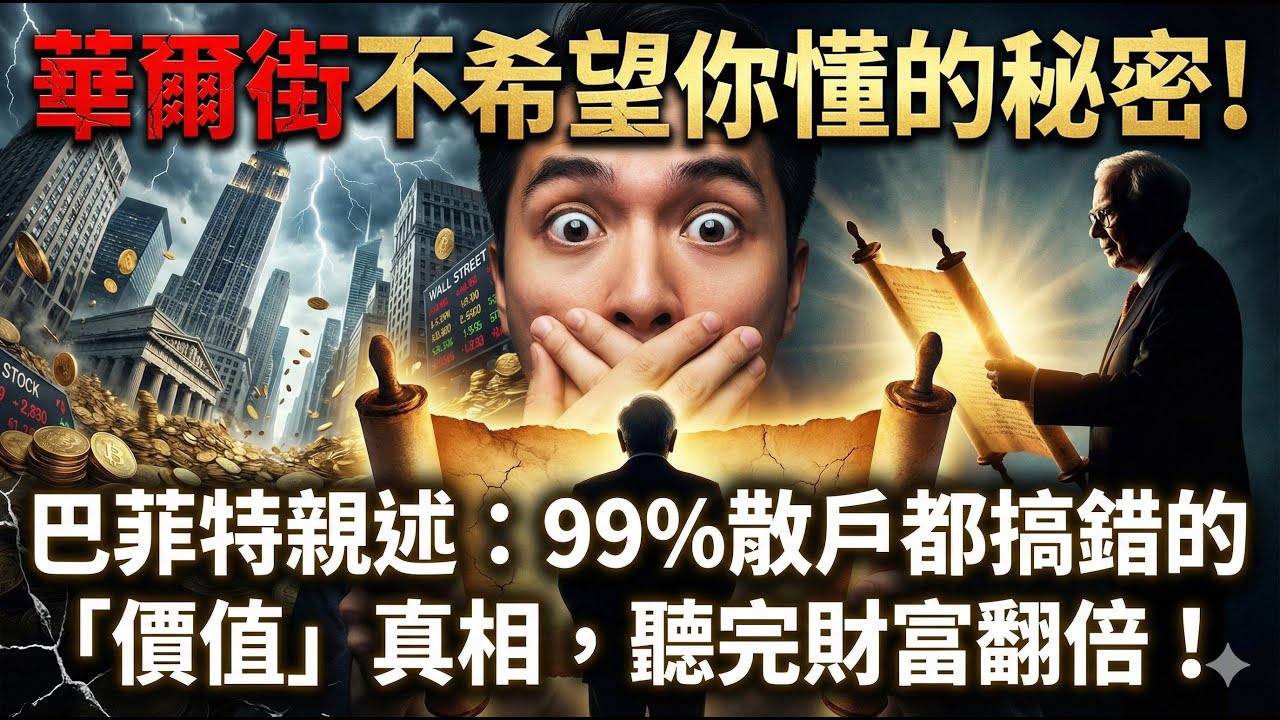 華爾街不希望你懂的秘密！巴菲特親述：99%散戶都搞錯的「價值」真相，聽完財富翻倍！ #巴菲特 #價值投資 #內在價值 #股票估值 #現金流折現 #查理芒格 #優投資 #財富自由 #美股 #台股