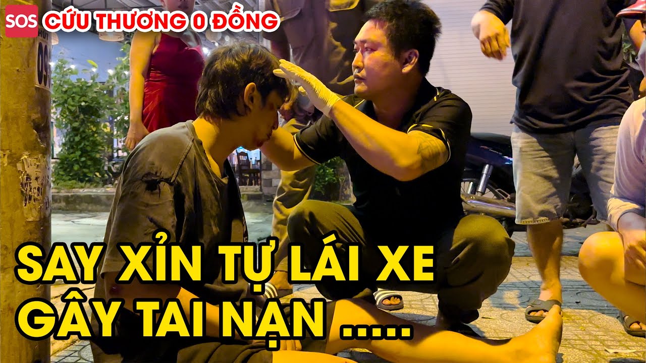 Lại 1 ca tai nạn giao thông vào giữa đêm, có dấu hiệu say xỉn...| Cứu thương 0đ