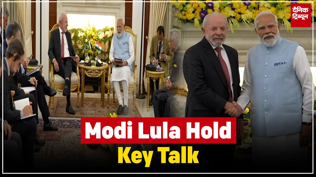 PM Modi, Brazil&rsquo;s Lula Hold Key Delegation Talks at Hyderabad House in New Delhi