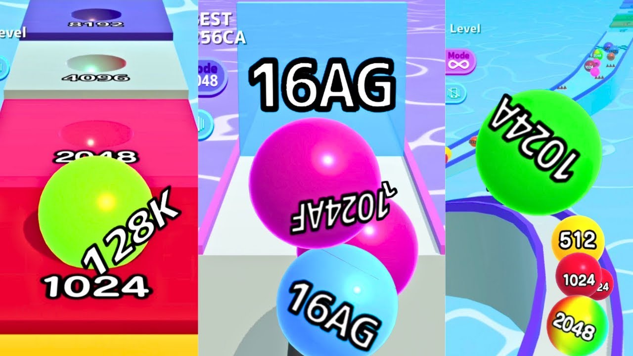 Max Levels 🚀 Ball Run 2048 vs Ball Run Infinity Mode 1024AF vs Ball Run Infinity | Epic Gameplay #1