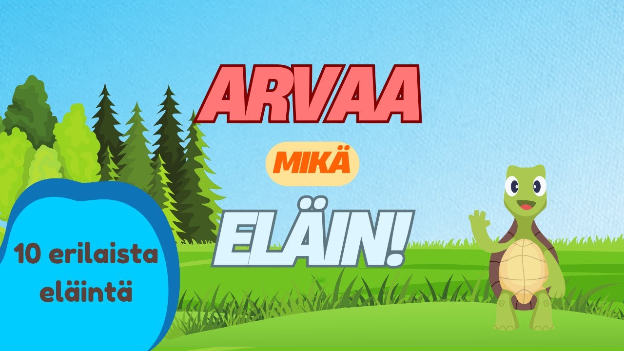 Arvaa mikä eläin | Arvausleikki lapsille | 10 eri eläintä |
