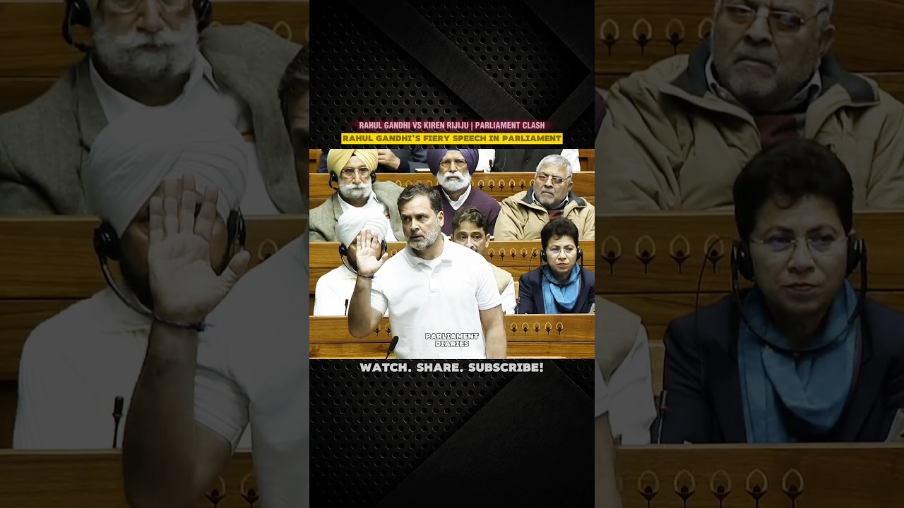 Rahul Gandhi and Kiren Rijiju in Parliament | Strong Remarks Spark Heated Debate