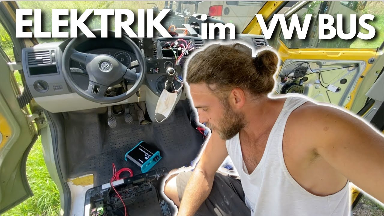 ⚡️Elektrik im Postbulli 🚐 - Radio Nachrüstung + Zweitbatterie + Ladebooster  im  VW T5