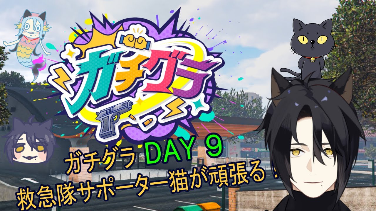 【ガチグラ】救急隊サポーター猫がんばるぅぅ【DAY 9】