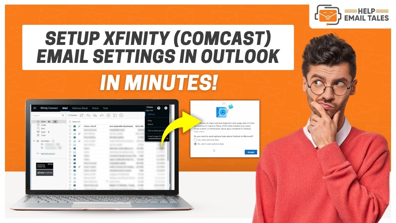 How to do Xfinity (Comcast) Email Settings for Outlook? | Help Email Tales