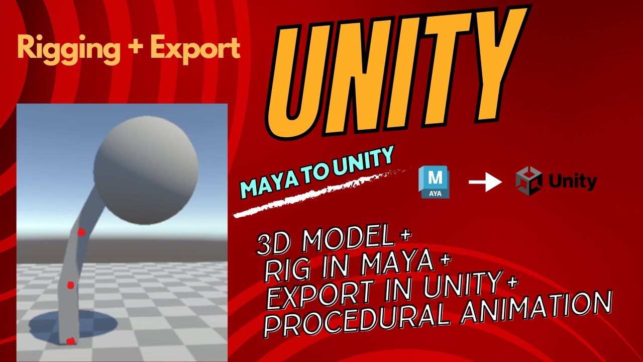 Maya To Unity 3d Model Making With Rig | Maya To Unity Export | Procedural Animation Unity