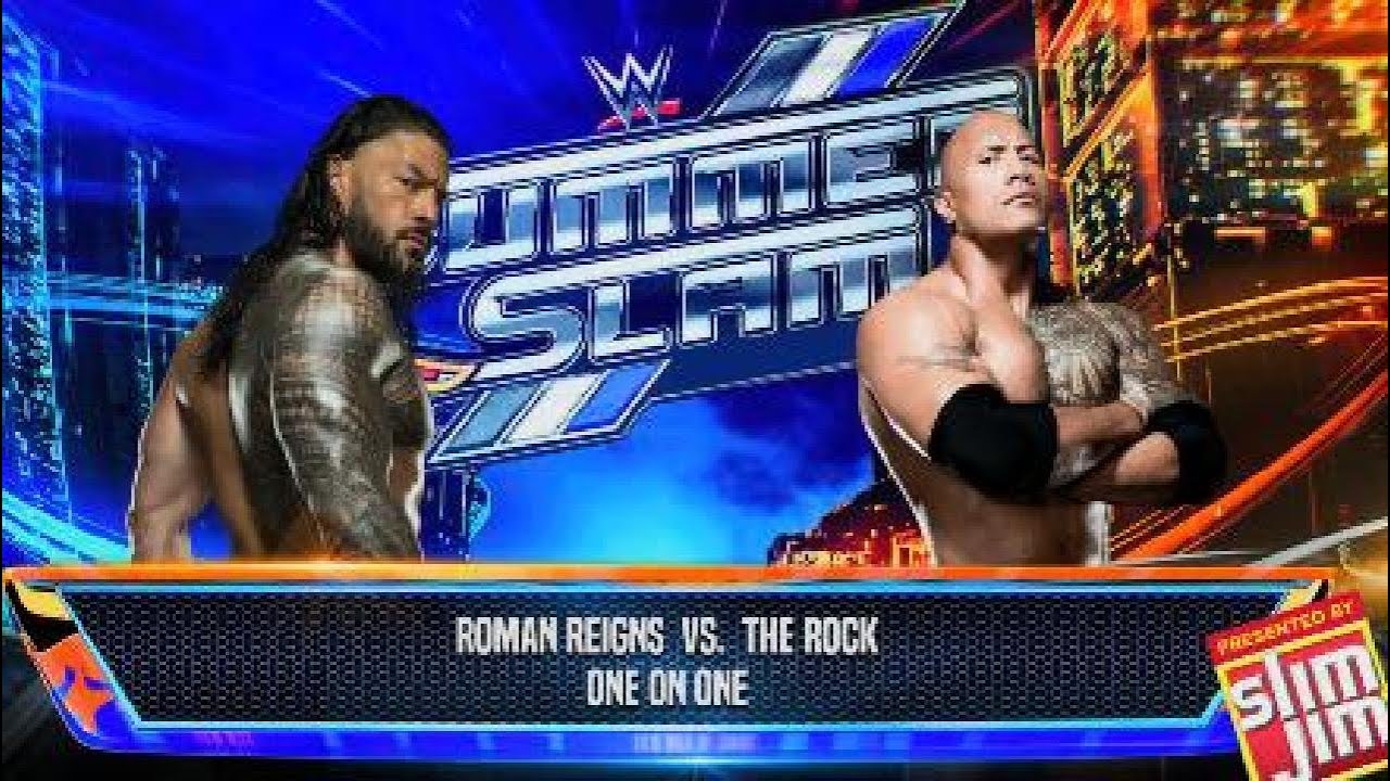 FULL MATCH | Roman Reigns Vs The Rock (Summerslam 2024)