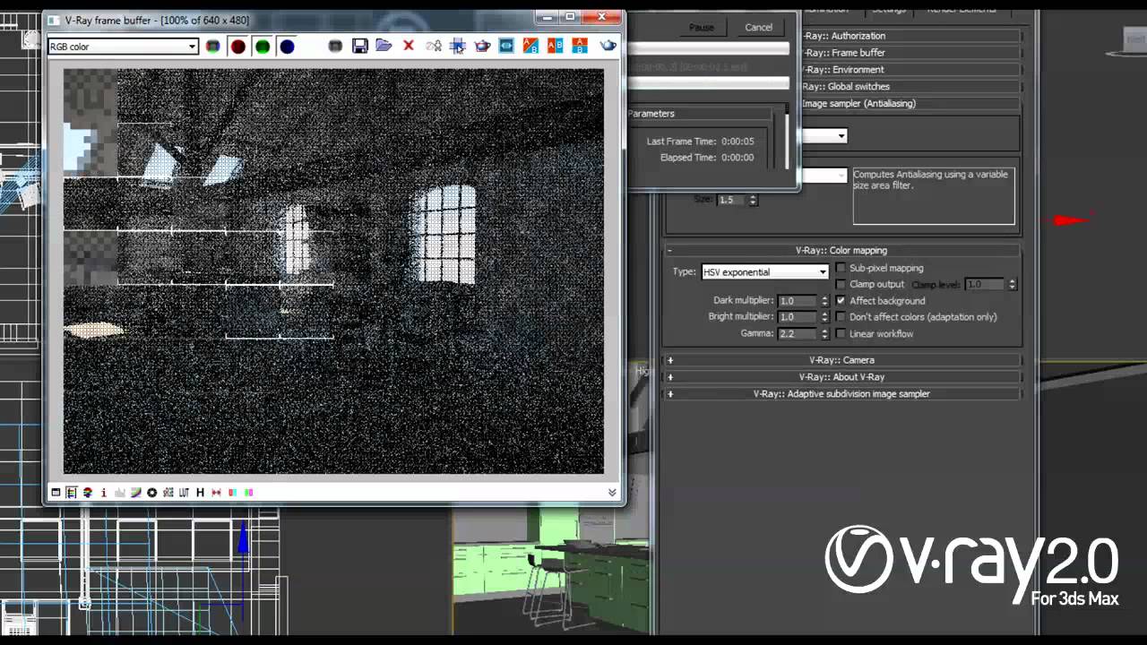 V-Ray 2.0 for 3ds Max - Daylight set up in an interior scene