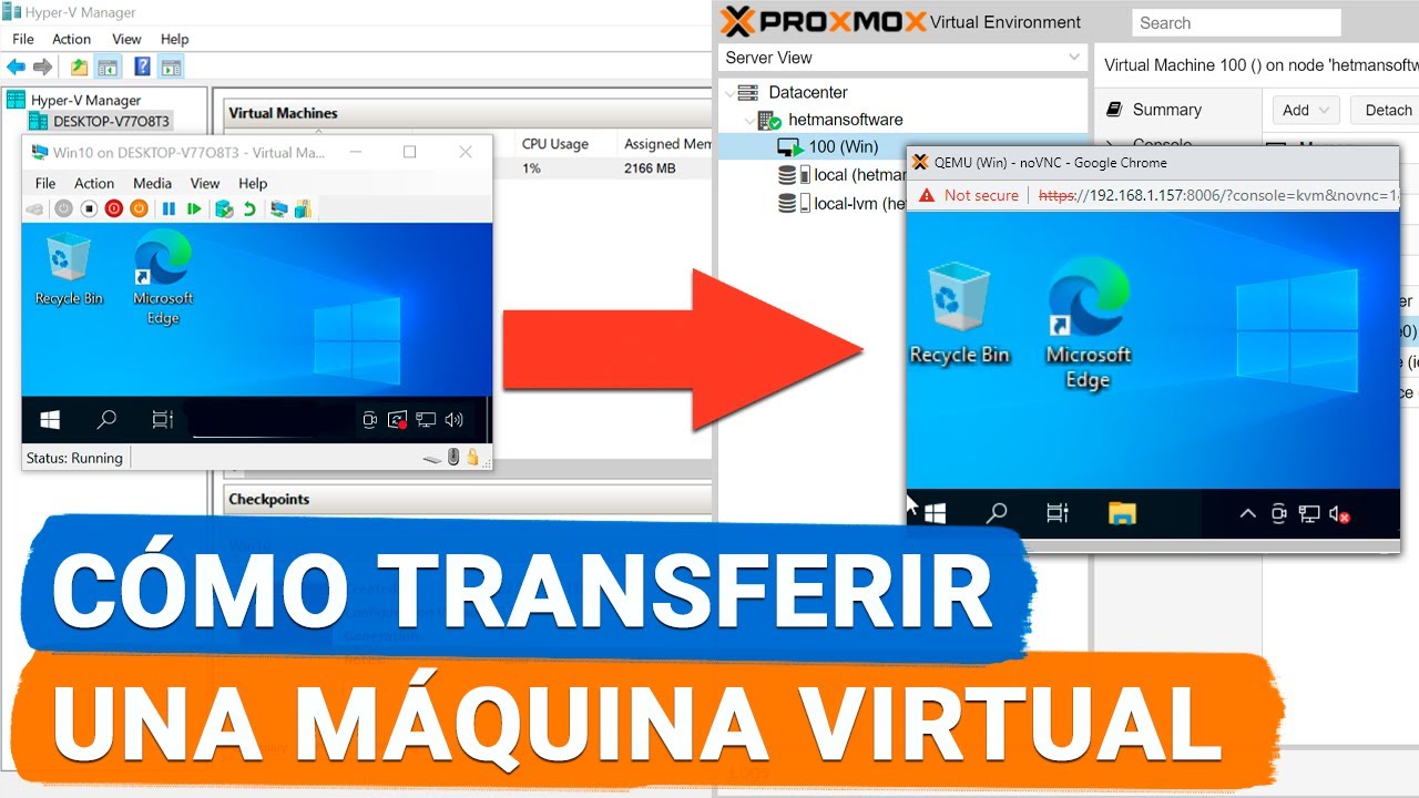 Cómo Transferir una Máquina Virtual con Hyper-V a ProxmoxVE: Guía Paso a Paso