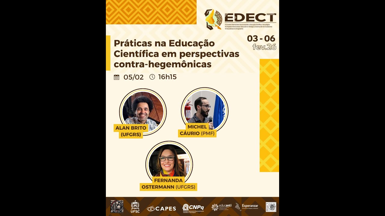 EDECT - 05/02/26  Mesa Redonda 5: Práticas na Educação Científica em perspectivas contra-hegemônicas