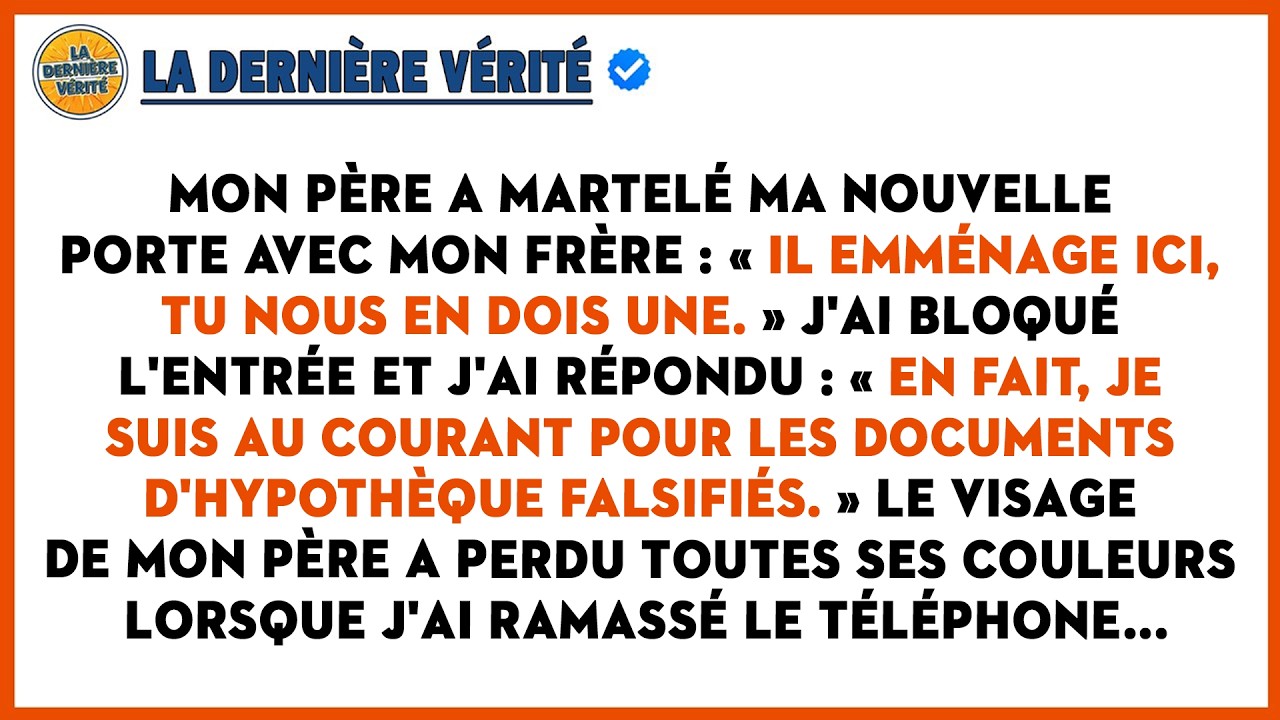 Mon Père A Crié: « Ton Frère Emménage, Tu Nous Es Redevable », J’ai Répondu: « Je Suis Au Courant...