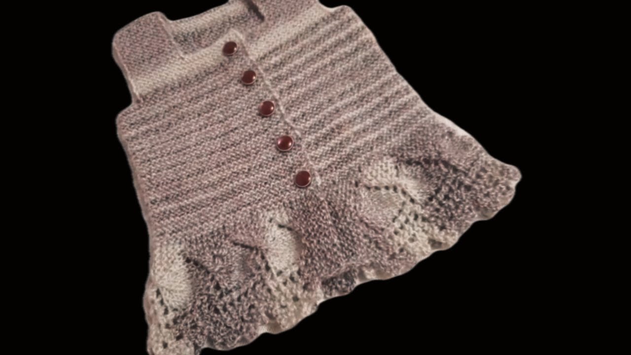 Knitting Exclusive, Easy and Quick Baby Frock with Frill For 1 to 2 years Baby  girl.