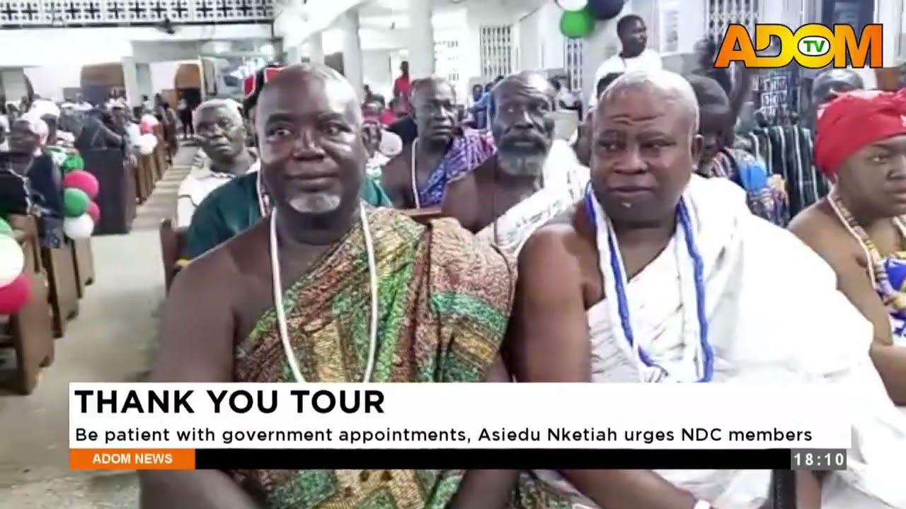 Thank You Tour: Be patient with government appointments, Asiedu Nketiah urges NDC members - News