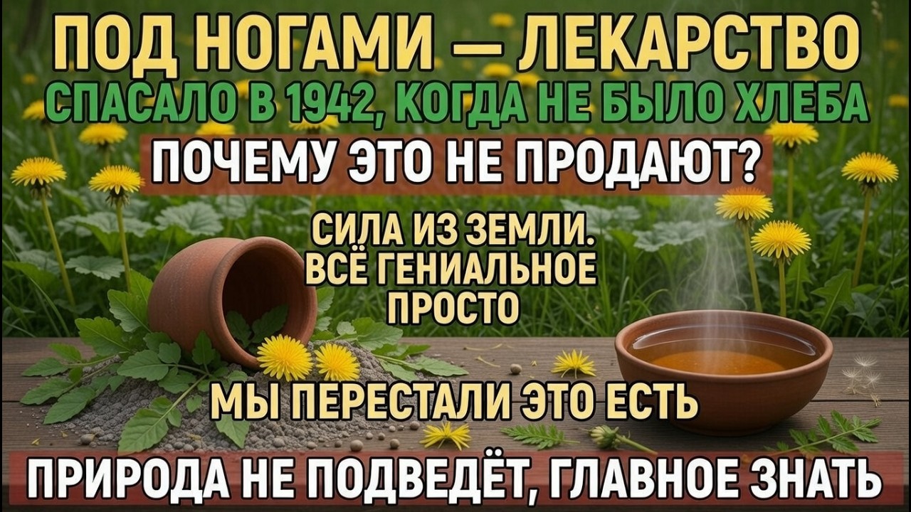 Весной 1942 года это собирали все. Сегодня – уничтожают! Для НАС сорняк, для НИХ спасение!