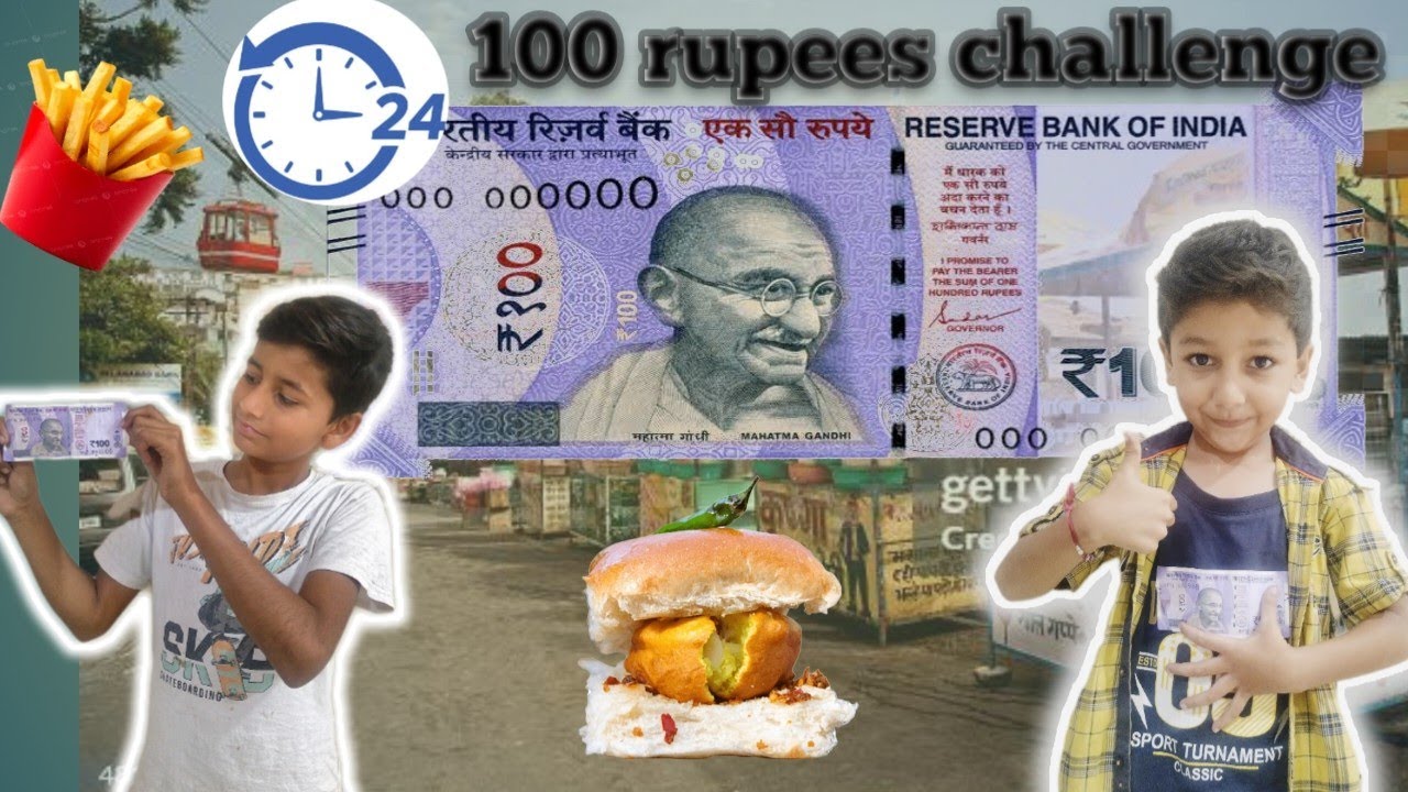 Living on 100 rs for 24 hours challenge |food challenge| Trio gang💕