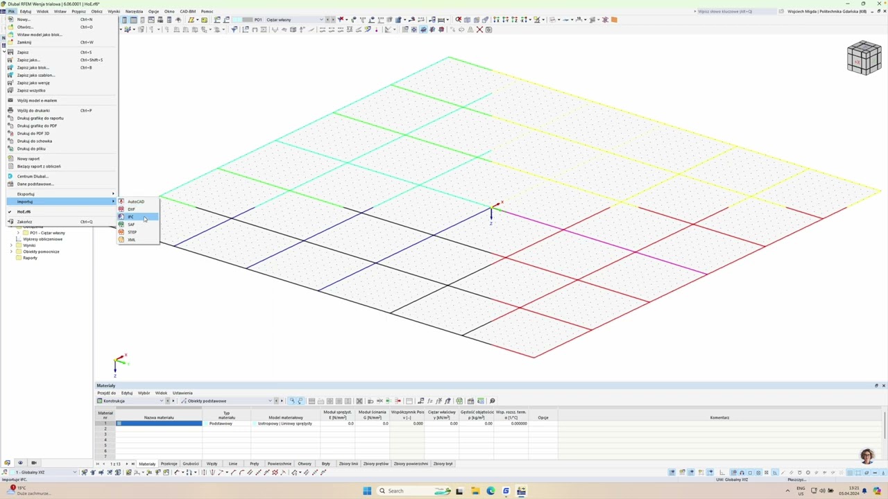 HoE RFEM 6 - Modelowanie