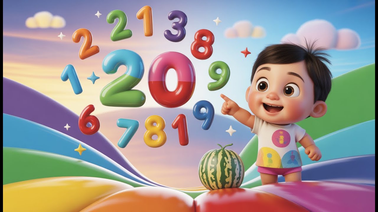 Count Colors & Numbers 1–20 | Fun Learning Song for Kids | Toddler Preschool Song