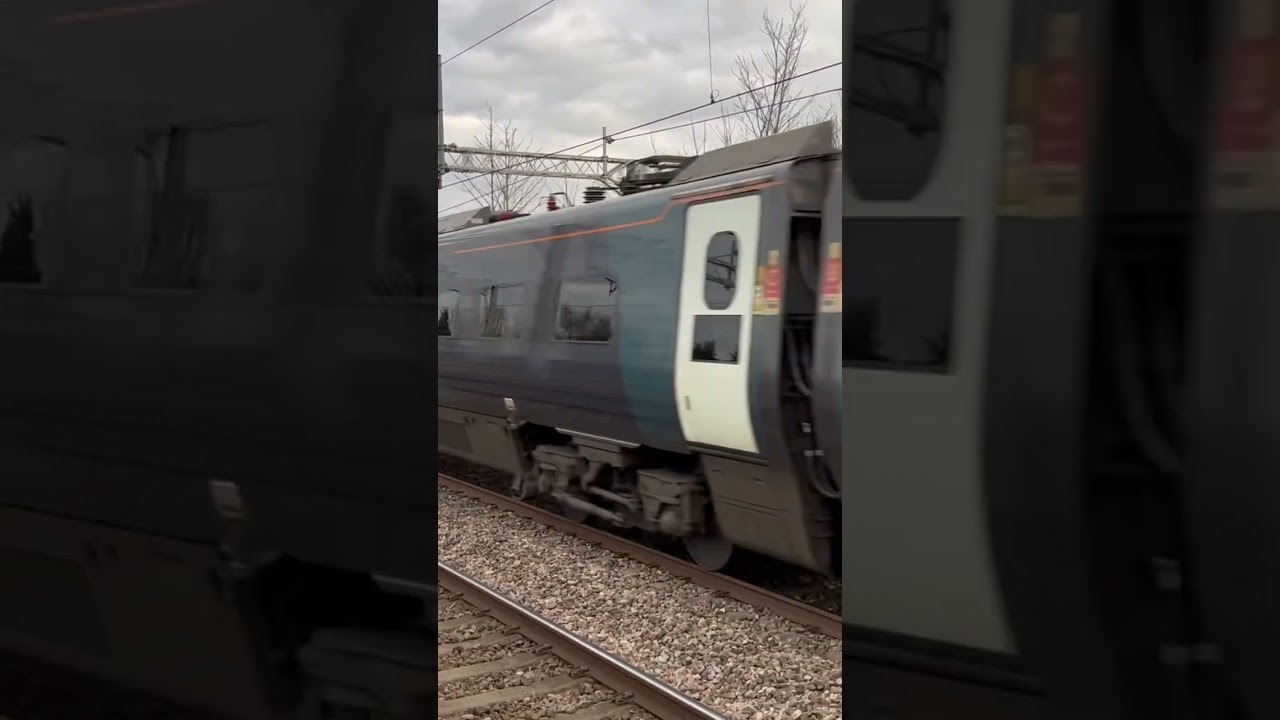 Pendolino number 390005 passing through Acton Bridge.
