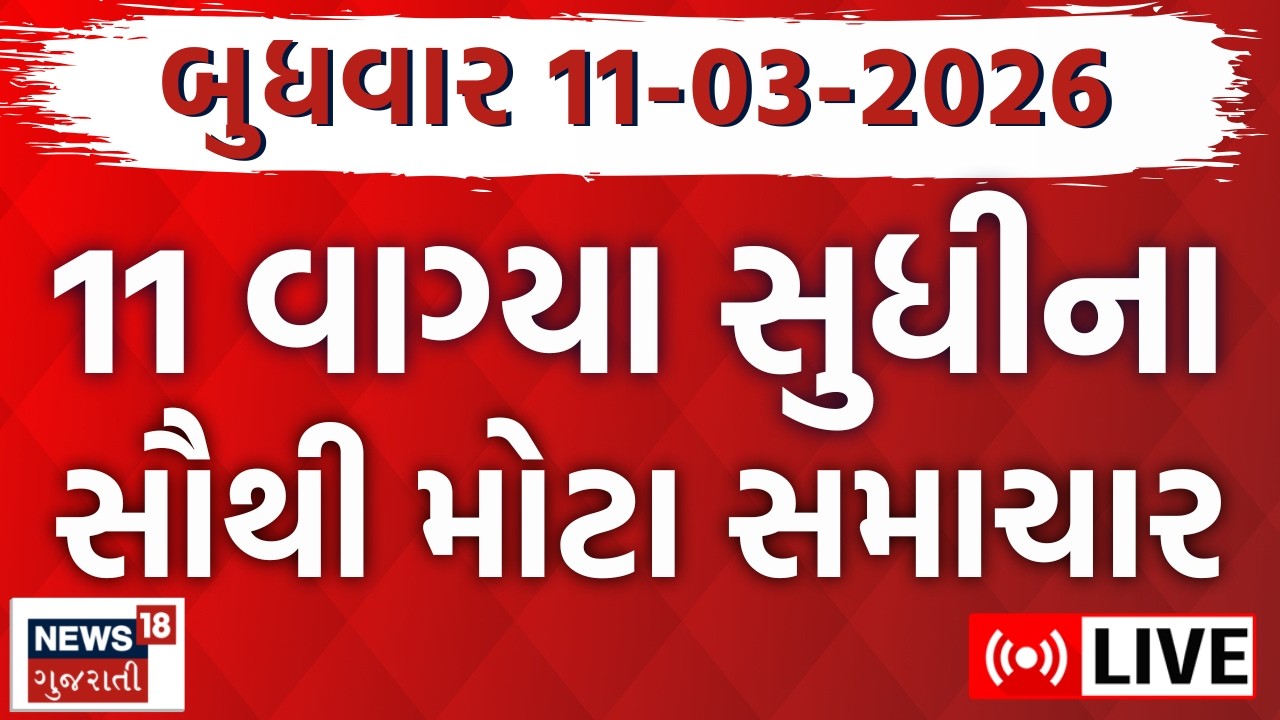 Gujarat Fatafat LIVE | ગુજરાતના આજના તમામ મહત્વના સમાચાર | Weather Updates | News18 Gujarati