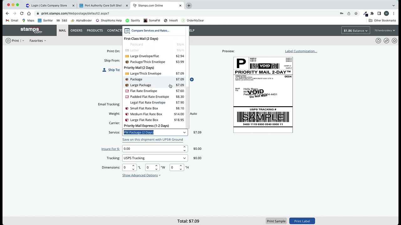 How to Ship Using Stamps com
