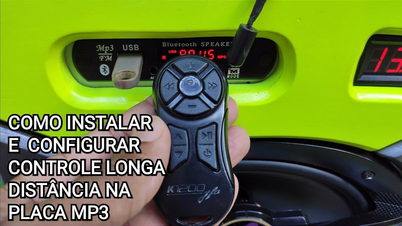 Como Configurar Controle Longa Distância JFA K1200 na Plaquinha MP3 + D 405 Comum Vs D 405 Trio