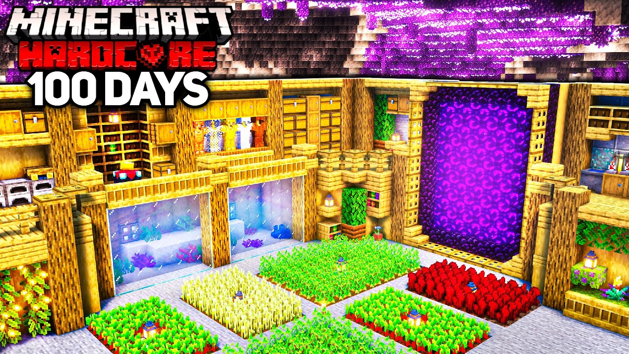 I Survived 100 Days in an INFINITE CAVE in Minecraft Hardcore
