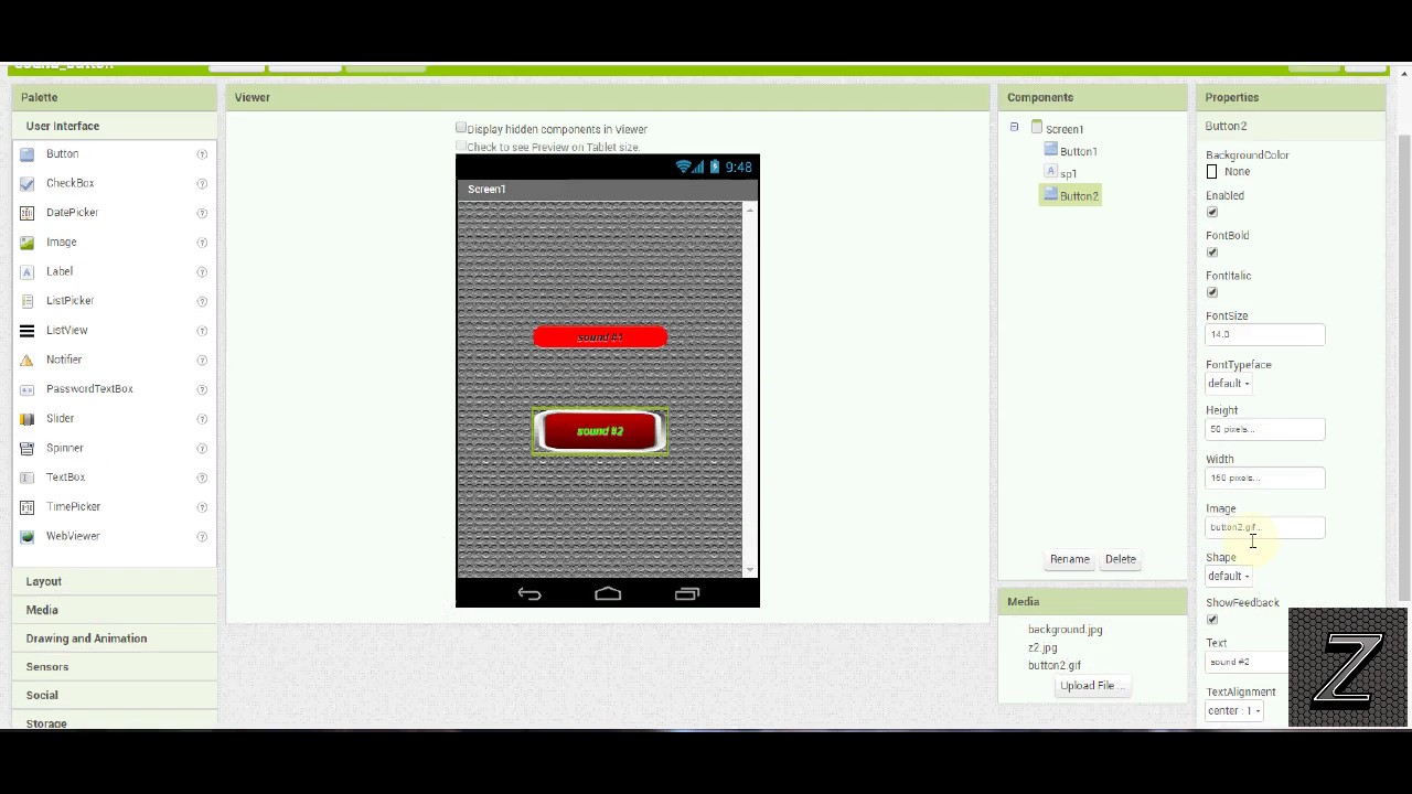 Learn to Build Android apps with MIT app inventor 2 EP#2 (Buttons & Sound's)