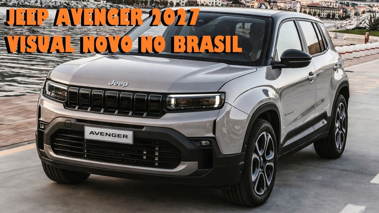 JEEP AVENGER 2027 HÍBRIDO: NOVO VISUAL, MOTOR 1.0 TURBO 200 E EQUIPAMENTOS!