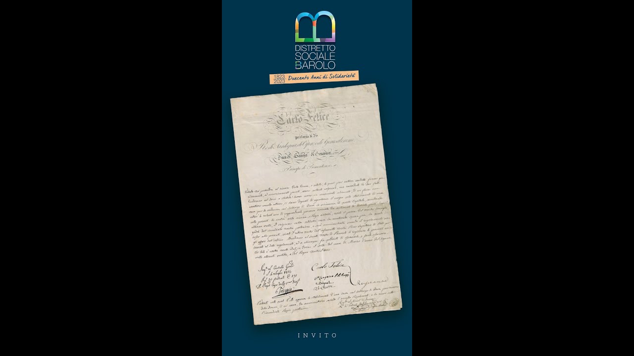 Anniversario Regie Patenti 1823”La nascita del Distretto Sociale Barolo: storia, cultura e società