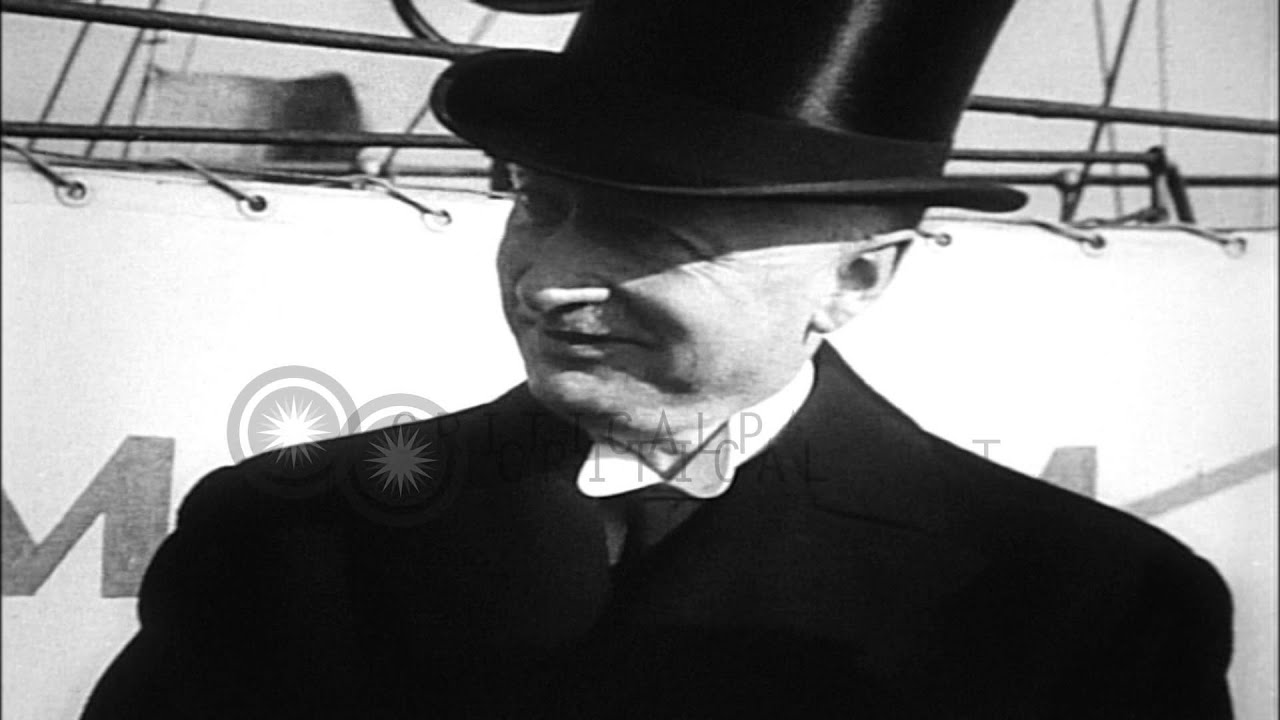 William T Cosgrave re-elected as Irish president. HD Stock Footage