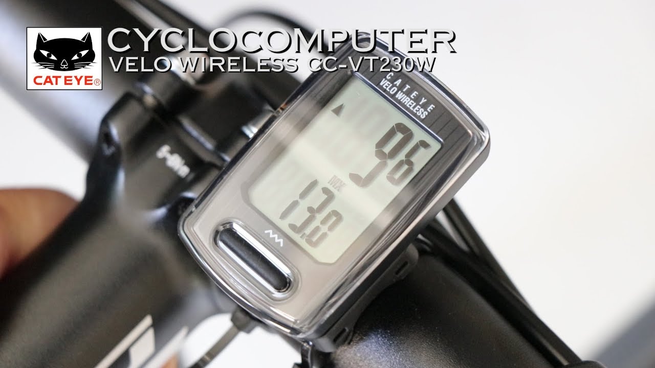 自転車スピードメーターセットCYCLOCOMPUTER CATEYE VELO WIRELESS CC-VT230W