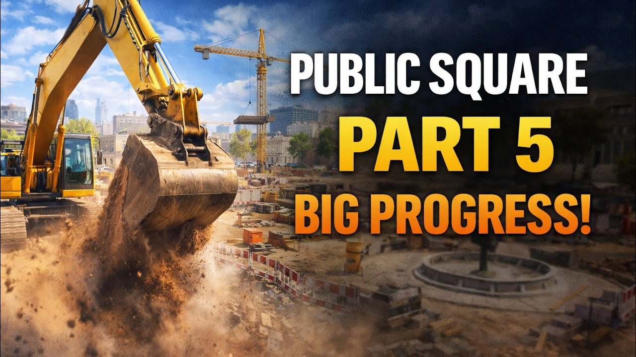 Heavy Equipment at Work! Public Square Part 5 | Construction Simulator 