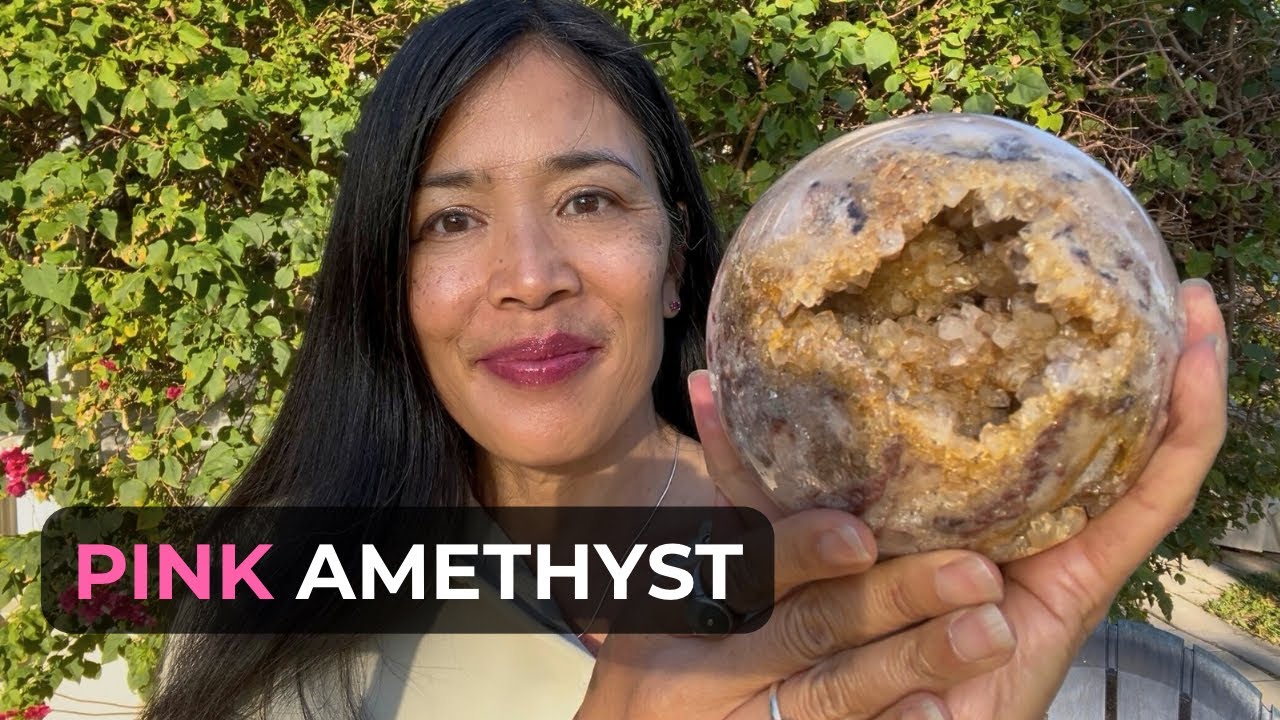 Pink Amethyst in Sunlight (Up Close) | Sphere, Heart & Freeform