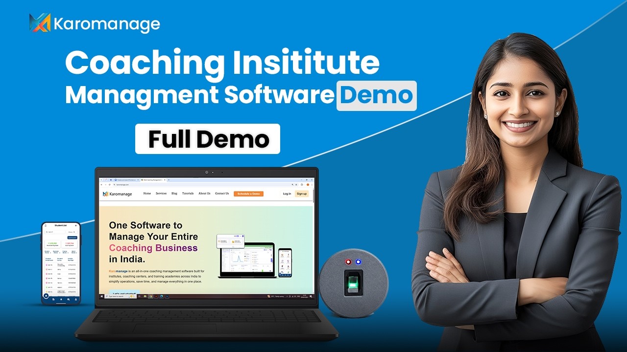 KaroManage 2026 | Full Demo for Coaching Institute Management System