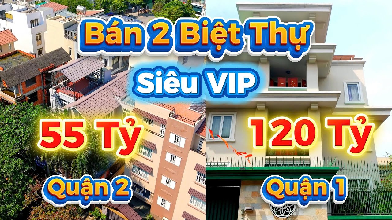 BÁN 2 BIỆT THỰ QUẬN 1 QUẬN 2 SIÊU VIP CỰC KỲ ĐẸP FULL NỘI THẤT GỖ