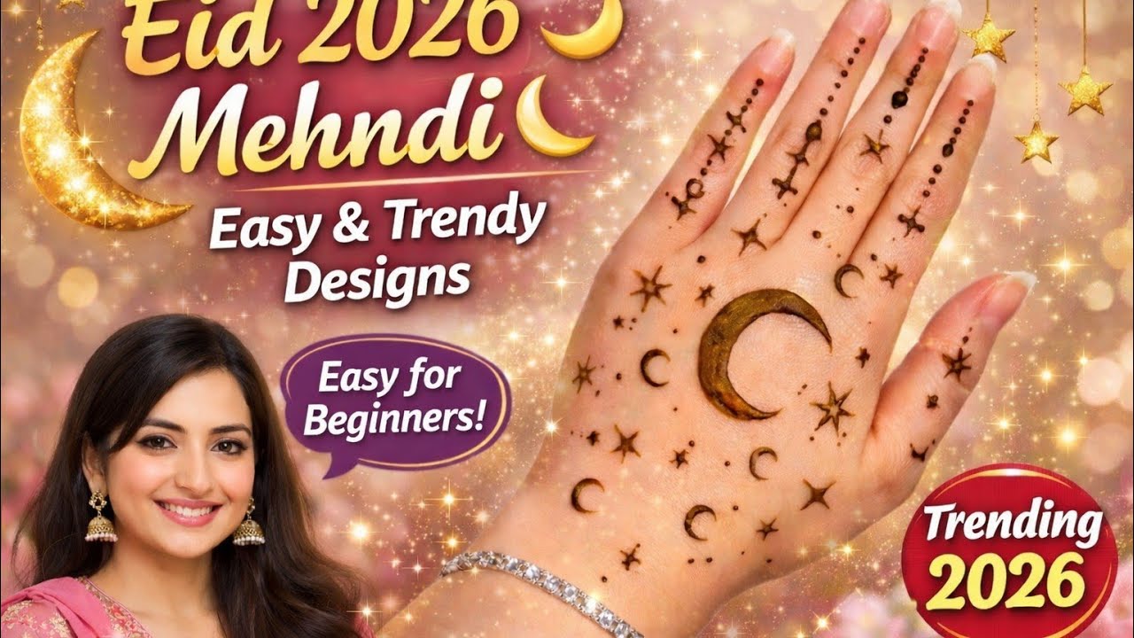New Ramadan eid special mehndi design 2026,Simple Mehndi Design 2026 Latest Chand Mehndi Design 2026