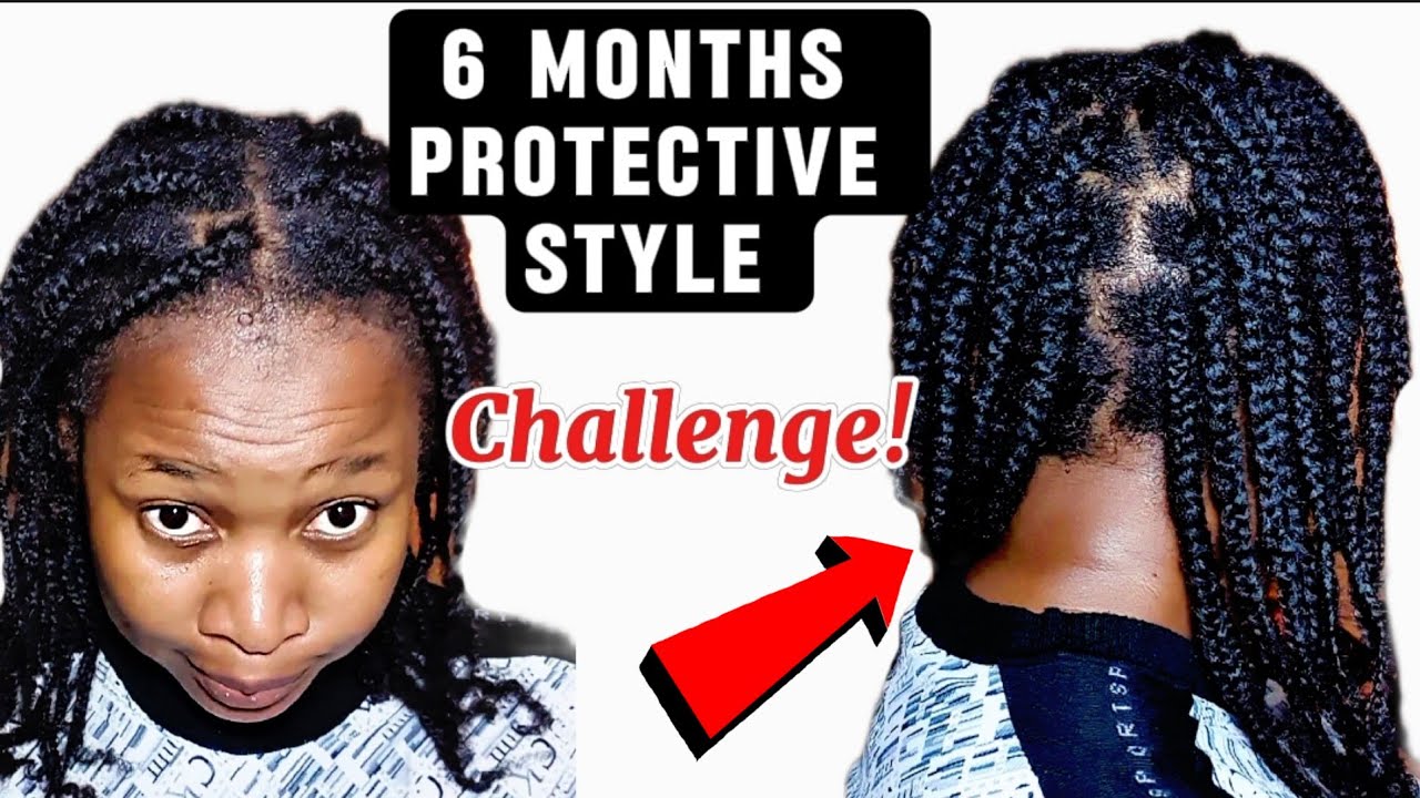 Долговременная защитная прическа для быстрого роста волос! | Мини-косички для роста волос.