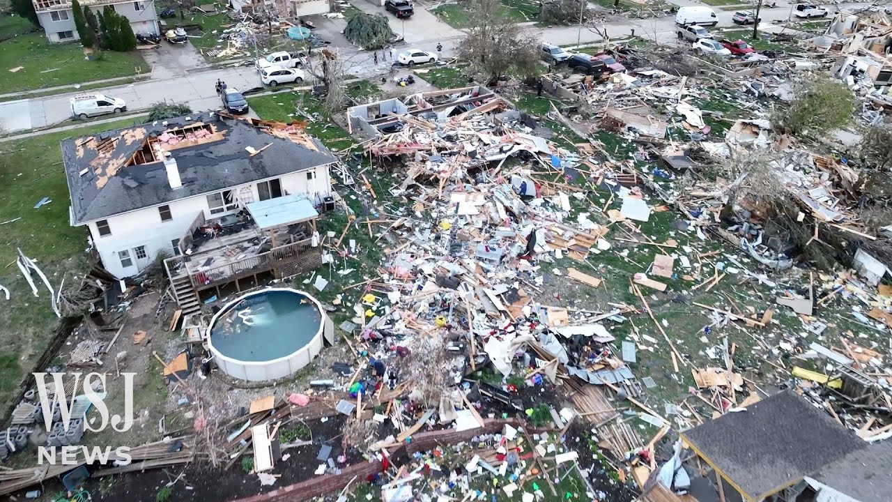 Watch: Intense Tornadoes Destroy Homes in Nebraska and Parts of Iowa | WSJ News