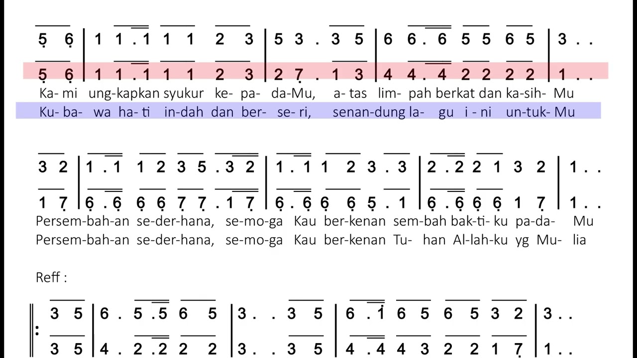 Alto Bass Persembahan Sederhana