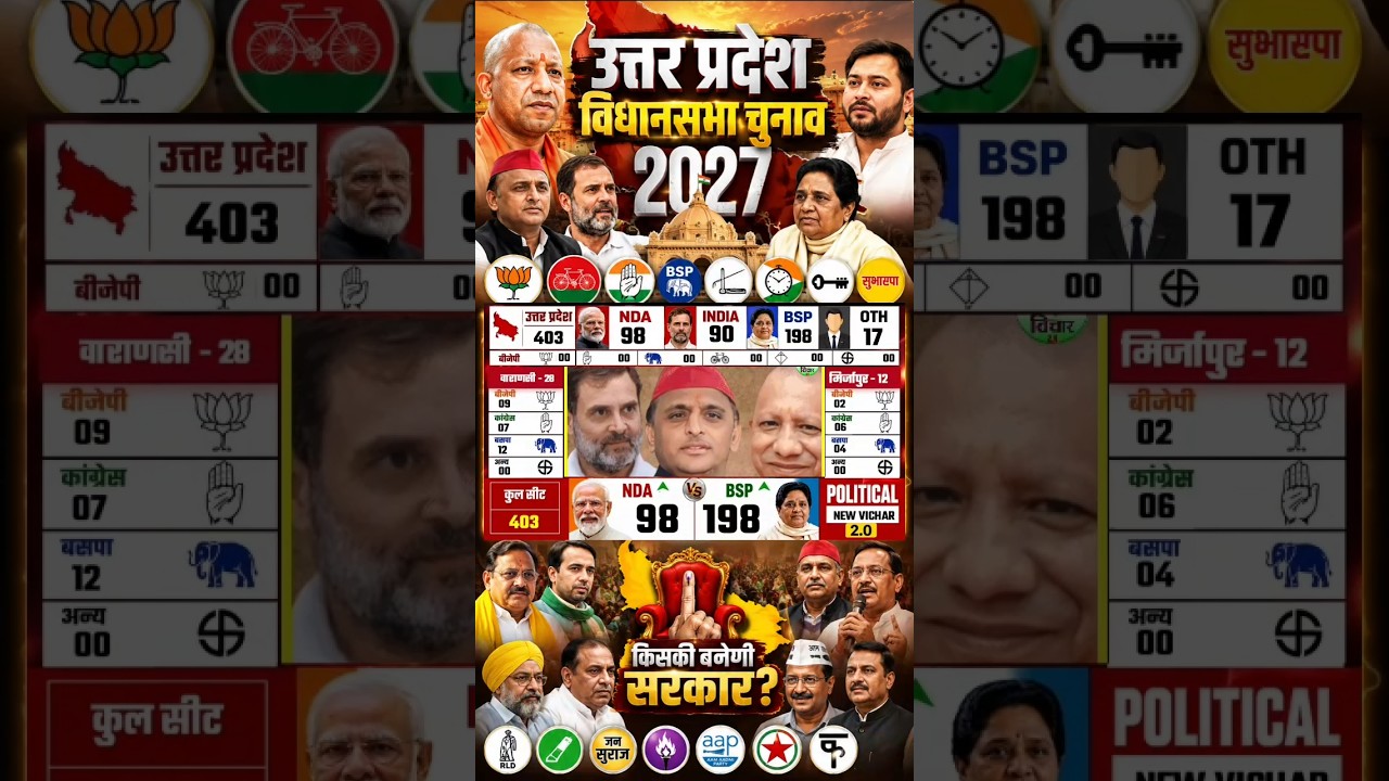 Utter Pradesh Assembly Election Opinion Poll|UP Chunav Exit Poll 2027|Owaisi, Mayawati BJP, Congress