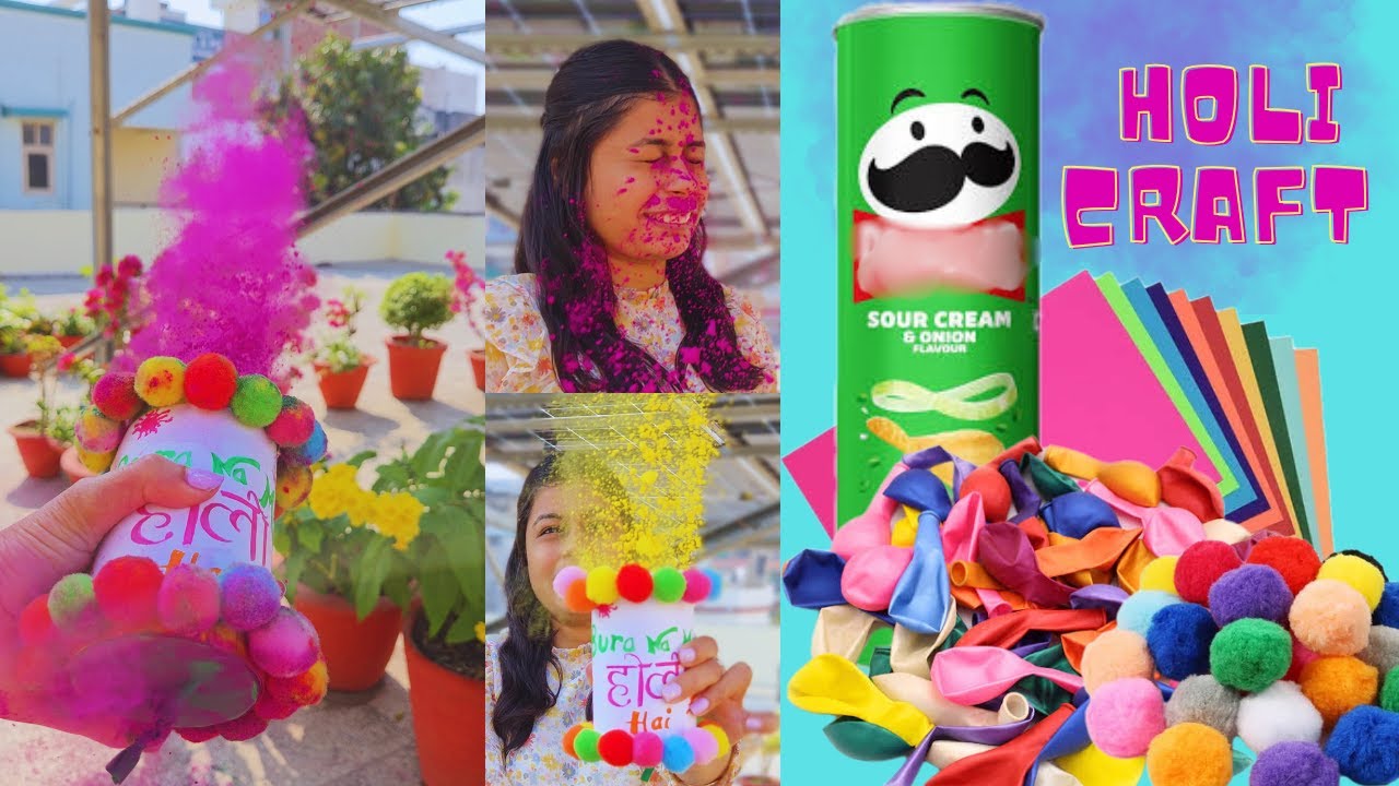 Holi craft || Diy holi colour popper || craftboat
