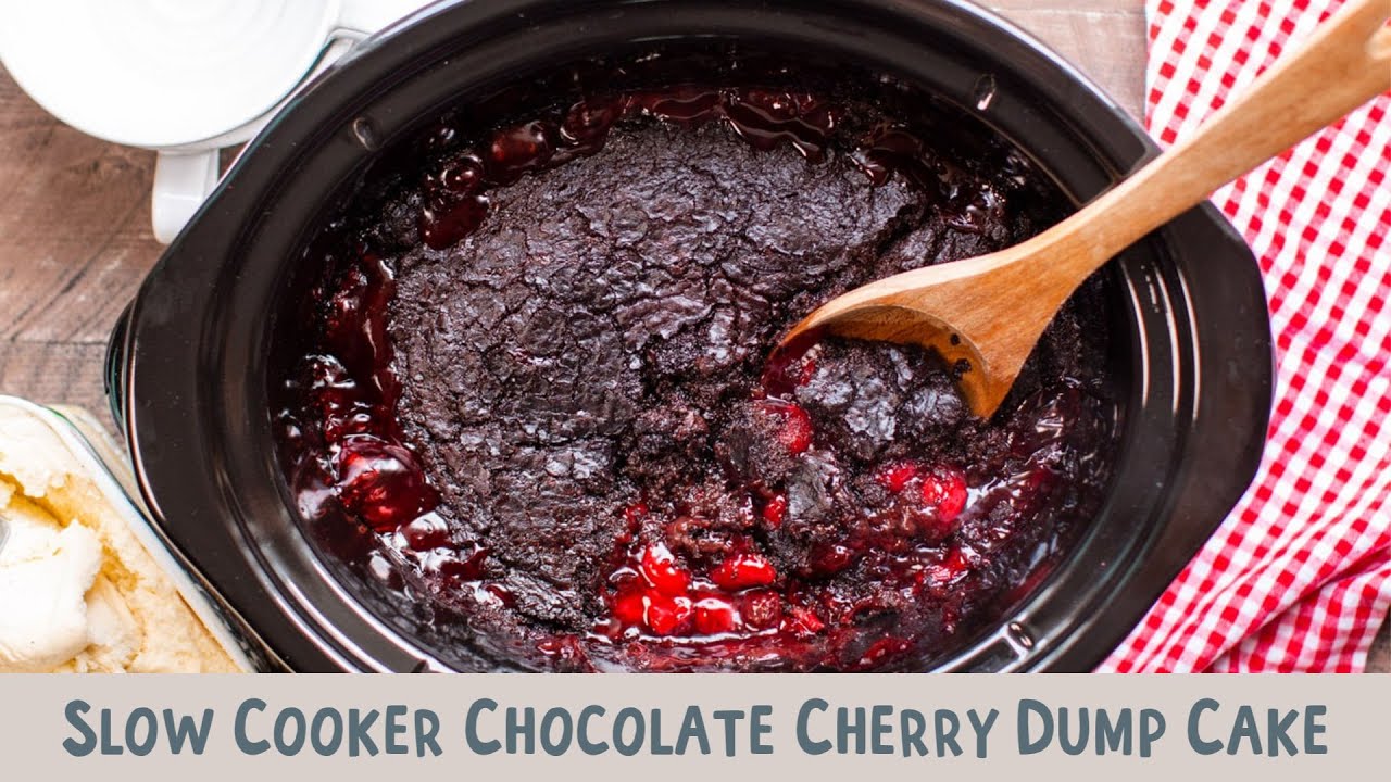 🍒 Slow Cooker Chocolate Cherry Dump Cake: Decadent Dessert Made Easy! 🍫