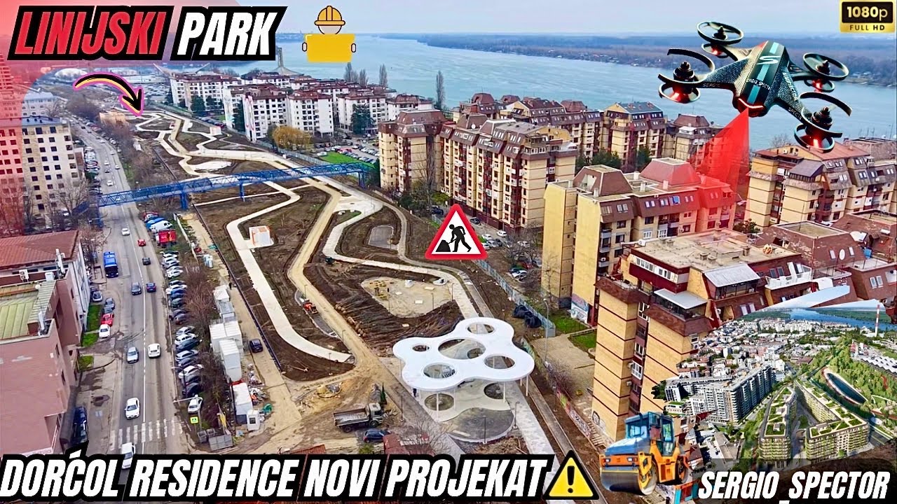 Линейный парк - НОВЫЙ ПРОЕКТ DORCOL Residence, Marina Dorcol, Ušće, все объекты сфотографированы ...