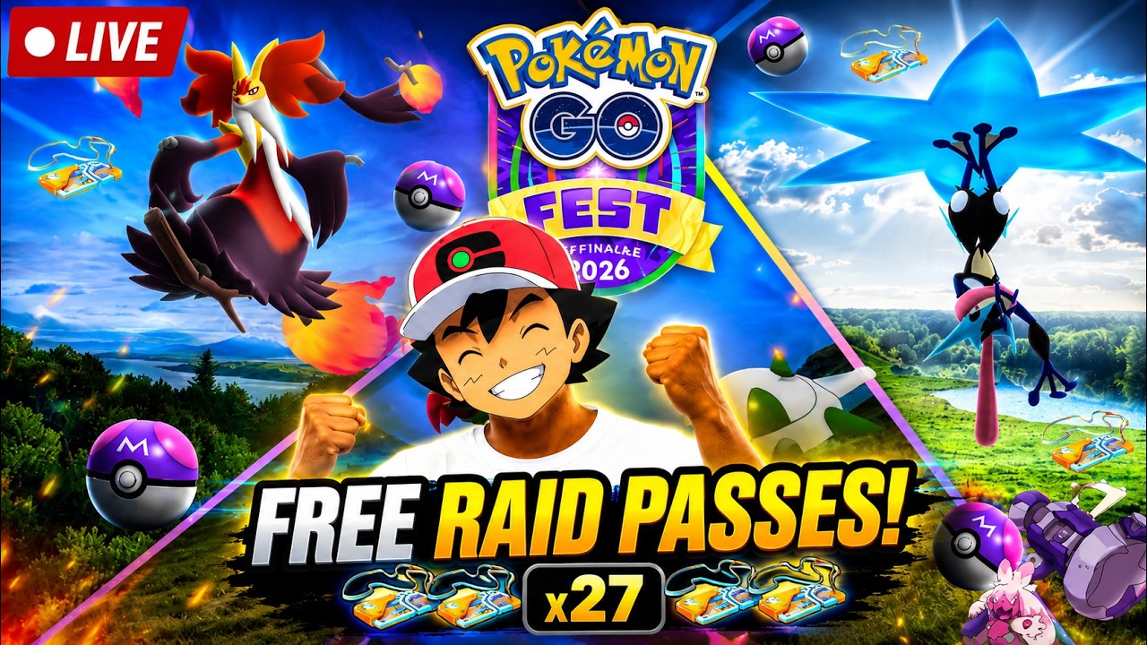 27 +FREE  PASSES 🔴 LIVE | Raid & Invites  !   Pok&eacute;mon GO #pokemongo #live