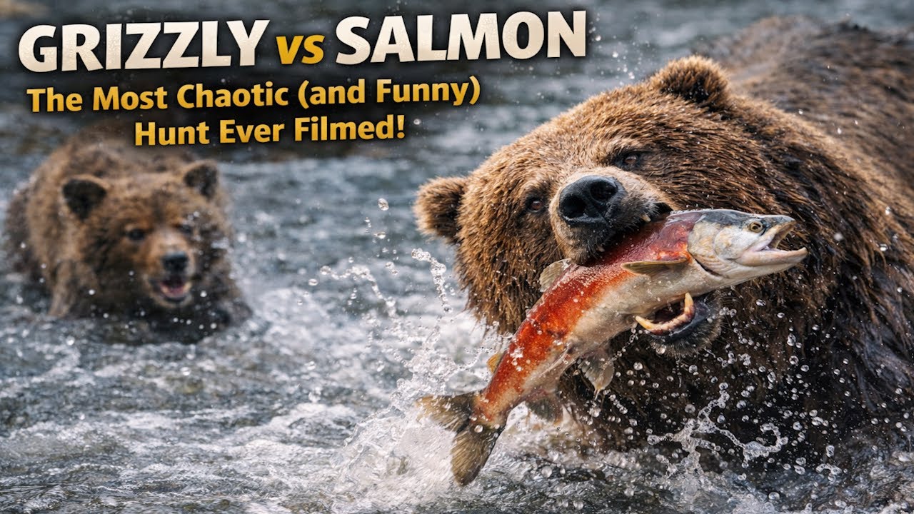 Grizzly vs Salmon: The Most Chaotic (and Funny) Hunt Ever Filmed!