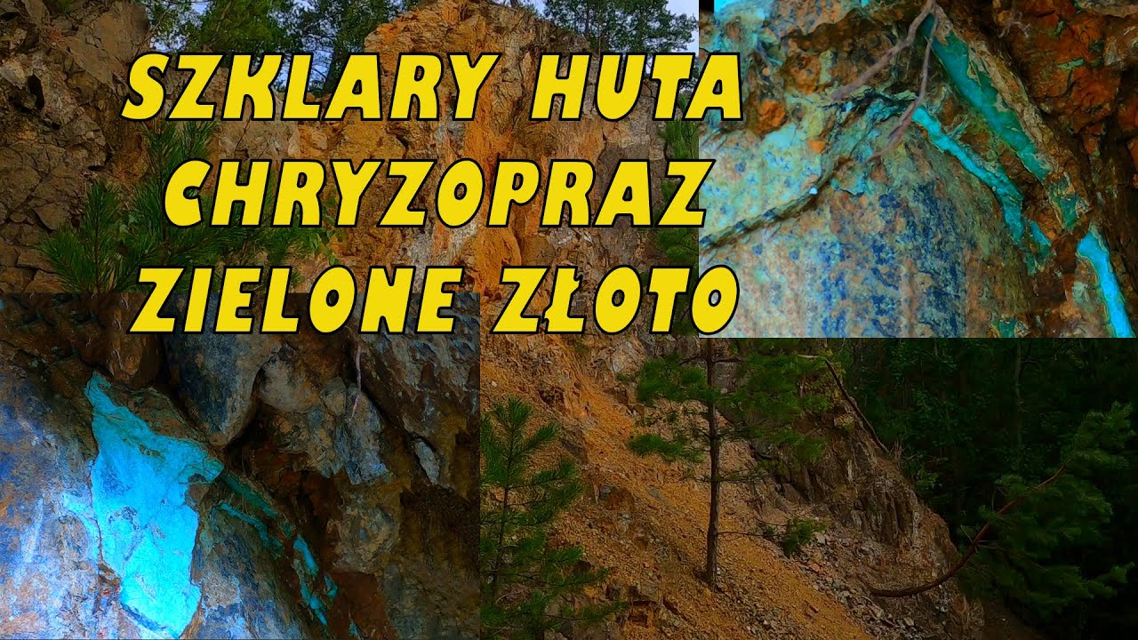 Szklary Huta Chryzopraz Zielone Złoto