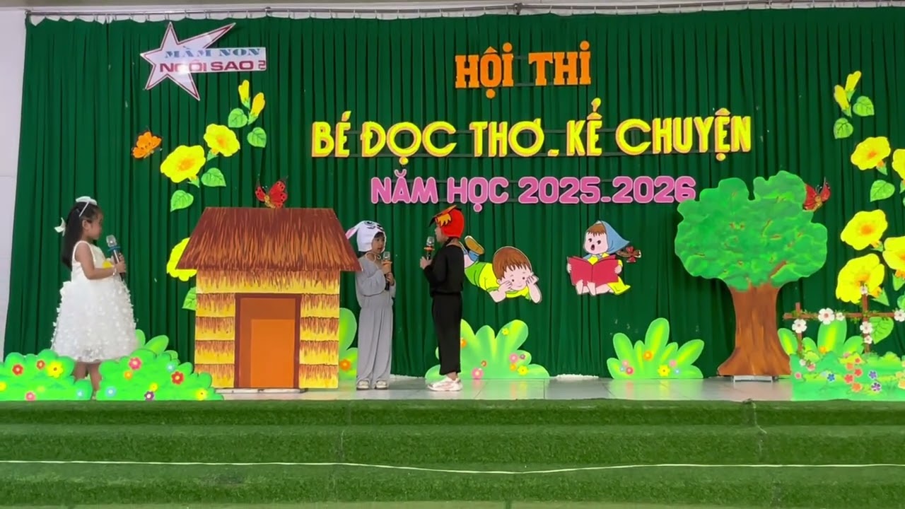 CÙNG XEM LẠI NHỮNG KHOẢNH KHẮC ĐÁNG YÊU HỘI THI “BÉ ĐỌC THƠ – KỂ CHUYỆN” - LỚP LÁ 4